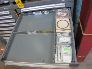 STANLEY VIDMAR HEAVY DUTY 12-DRAWER PARTS CABINET W/ CONTENTS (W-50) LOADING & HANDLING FEE $25-